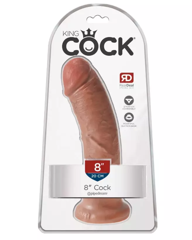 King Cock 8 inch Tan sextoy réaliste pour expérience authentique et intense-1